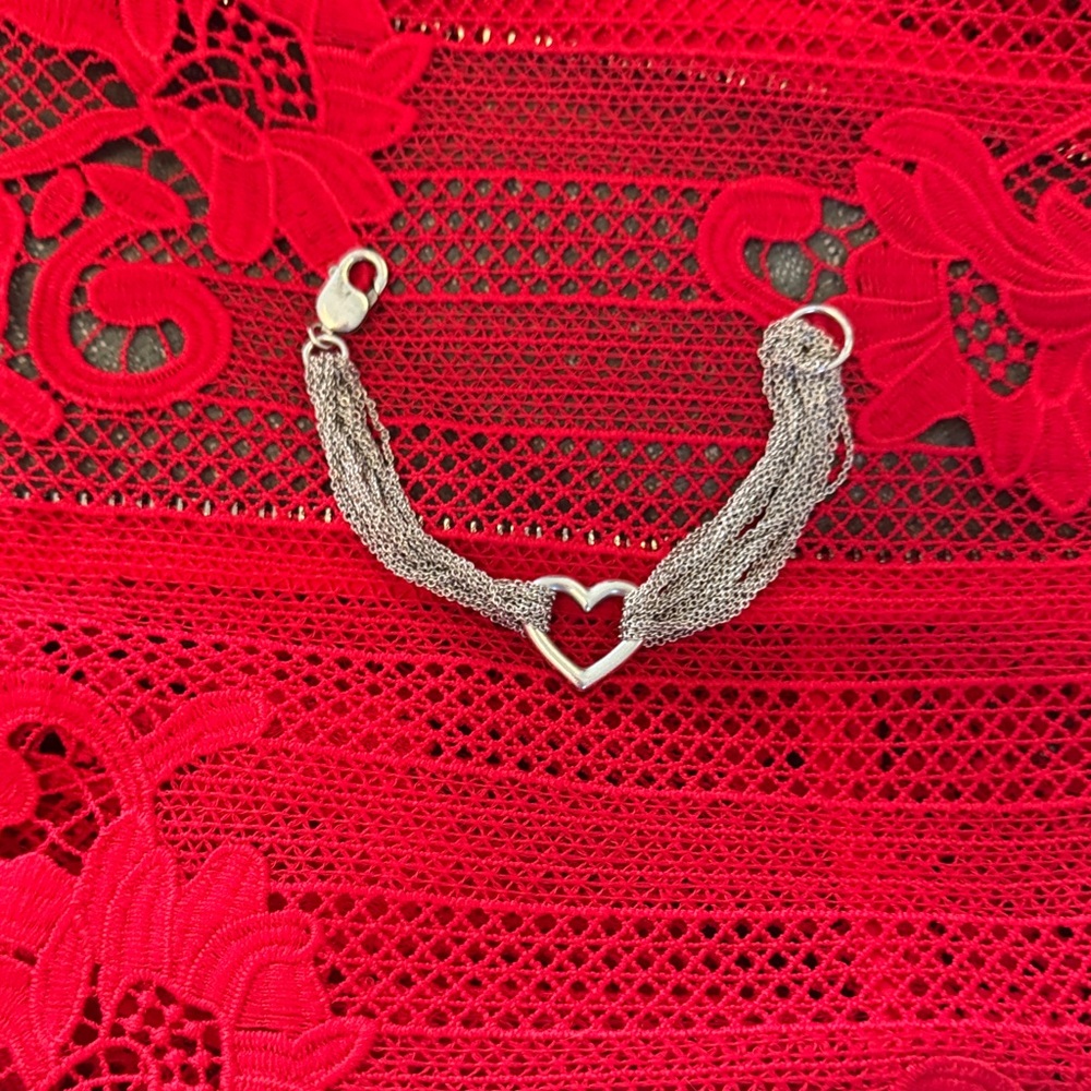 Tiffany & Co. Silver Heart Mesh Bracelet